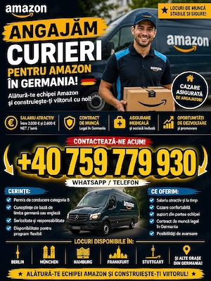 Căutăm curieri pentru Amazon în Germania