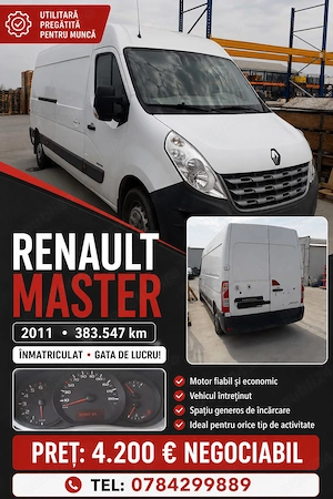 Renault master 2.3 dci   125 cp   furgon   2011   itp 2027, GATA DE LUCRU! - imagine 3
