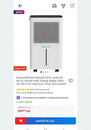 Vand dezumidificator AlecoAir