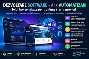 Dezvoltare Software   AI   Automatizari   Soluții software personalizate pentru firme   antreprenori