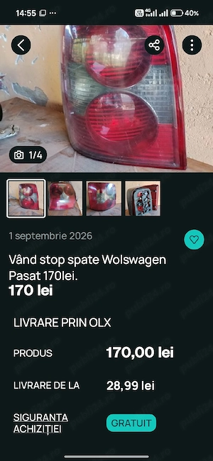 Stop spate Wolswagen Pasat 100 lei.