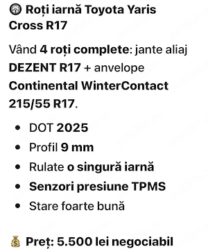 Roți pentru Toyota yaris cross 2025
