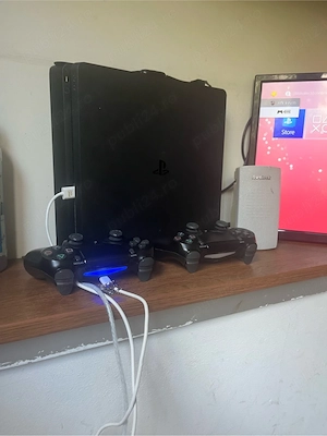 ps 4 slim doua manete 8 jocuri plus monitor plus sitem audio
