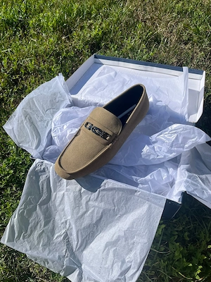 Mocasini Pier One bej marimea 42 noi piele ecologica cu catarama metalica