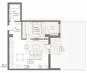 2 camere + terasă 40 mp | Soporului 1-3 | Parcare subterana - imagine 20