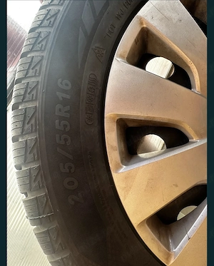 Set 4 cauciucuri noi + jante + capace 205/55 R16 All Season, DOT 2025 - imagine 2