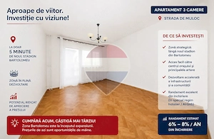 Apartament decomandat cu 3 camere Strada de Mijloc, Brașov - imagine 2