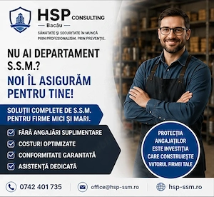 Servicii complete SSM Bacău - Protecția Muncii