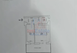 Apartament cu 1 camera intabulat - Hlincea  - terasa mare - imagine 8