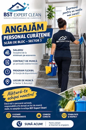 angajam personal curatenie sector 3