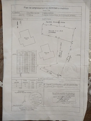 Vand teren intravilan1348 mp,ultracentral,deschidere la DN 68 A,com.Dobra,jud.Hunedoara