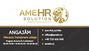 ANGAJĂM URGENT Mecanic Întreținere Utilaje | Fabrică | Șura Mică