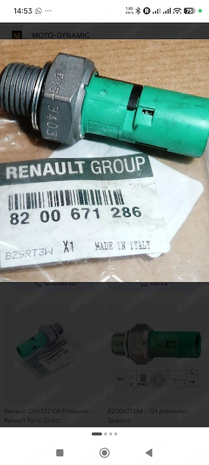 senzor intrerupator presiune ulei Renault Opel Master Trafic Movano Vivaro 1.9dci 8200671286