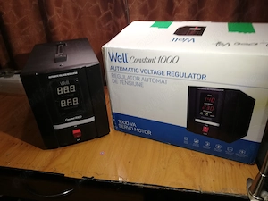 Stabilizator de tensiune, servomotor Well Constant 1000VA 600W, nou