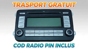 Radio CD MP3 Original VW RCD 300 Grundig Golf 5 Passat B6 Touran 1K0035186AD + Cod Deblocare + Trans
