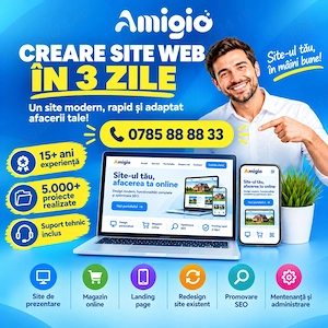Creare site web 100% profesional | +15 ani experiență | +5.000 proiecte realizate
