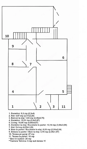 Vilă 7 camere, Strada TRIVALE, Teren 1150 mp - COMISION 0% - imagine 2