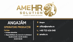 ANGAJĂM URGENT Operatori producție