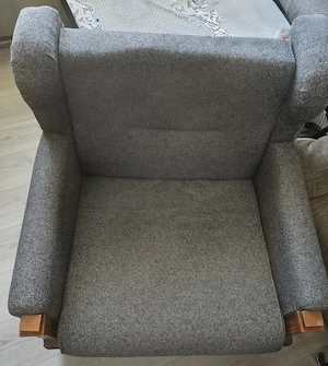 Set fotoliu tip pat din lemn masiv 