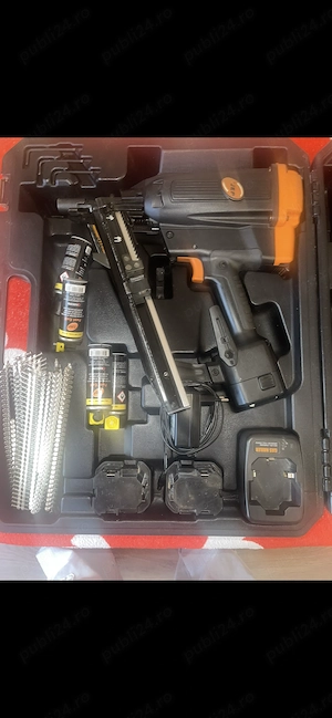 Pistol de cuie pe gaz TJEP HA-35 GAS 2G, set complet profesional