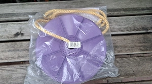  Leagan de gradina din plastic pentru copii, rotund, mov, cu o singura coarda, KBT, Monkey Swing