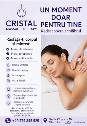 Cristal Massage therapy  Salon de Massaj therapeutic si relaxare.