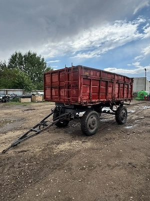 Remorcă agricolă 2 axe, benă înaltă   robustă, pentru cereale și transport agricol - imagine 5