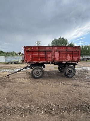 Remorcă agricolă 2 axe, benă înaltă   robustă, pentru cereale și transport agricol - imagine 2