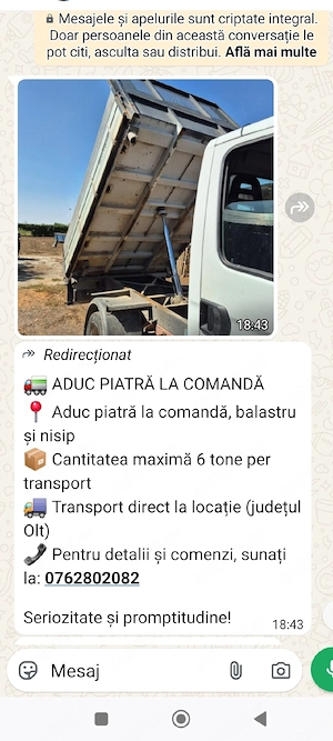 Aduc piatra la comanda in judetul Olt 