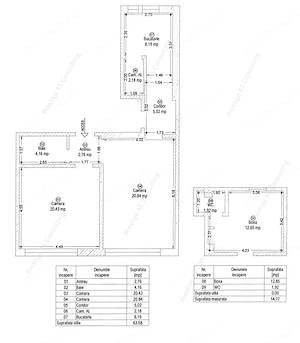Apartament 2 camere + garsoniera demisol CF separat | Balcescu | Parcare proprie - imagine 11