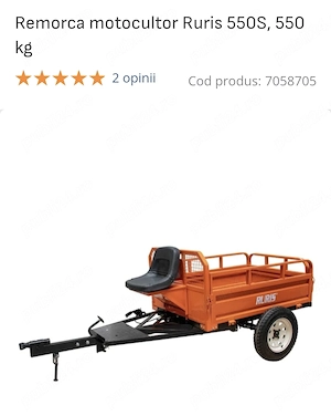 Remorca  motocultor ruris