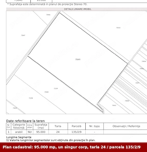 9.5HA teren arabil comasat, intabulat, fără sarcini   Conțești DB - imagine 3