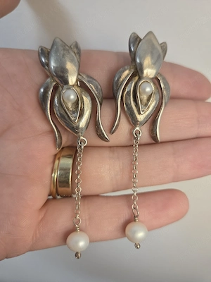 Cercei vintage clips argint 925