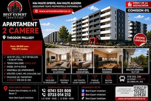 2 Camere| Pallady| Parcare BONUS Avans 50%| Calitate Premium| Direct Dezvoltator