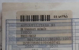 Autoutilitara 3,5 t  Iveco Daily (transport animale)-4500 EURO FIX - imagine 3