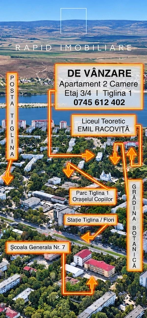 2 Camere - Etaj 3 4 - Tiglina 1 - 51 000 Euro Negociabil