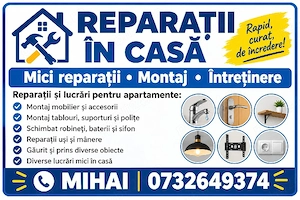 Reparații în Casă  Montaj Mici Reparații la Domiciliu