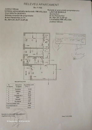 Vand schimb apartament 2 camere Ostroveni