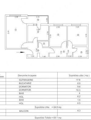 Apartament 3 camere - imagine 10