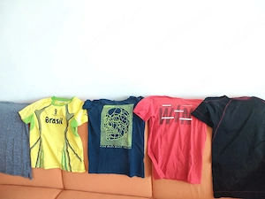 Lot haine băieți 8-12 ani tricouri, bluze, blugi, sorturi sportive