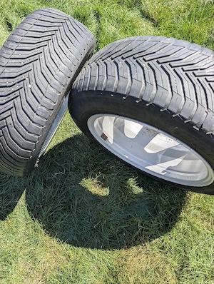 Jante set 4 Mercedes w203 R16 2 latimi fata 7J ET  31/ spate 8J ET 32 + anvelope mixte M+S - imagine 10