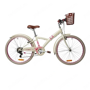 Bicicletă 24'' Poply 500 Bej Roz Copii - 24" - (SecondHand)