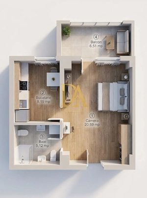 2 CAMERE, 40 MP UTILI | TINERETULUI 85 – MILITARI RESIDENCE  - imagine 2