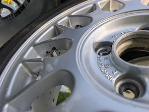 Jante set 4 BBS 4x100 + anvelope mixte M+S 195/50 R15, originale Volkswagen 1HO 601 025 - imagine 7