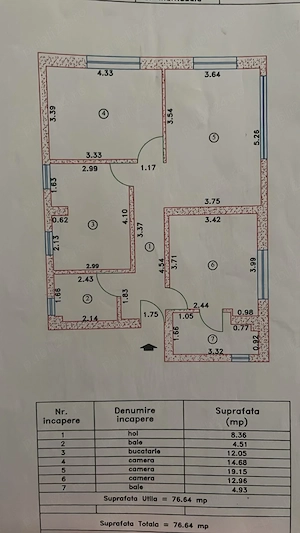 Apartament 3 camere decomandate   Dămăroaia  - imagine 4