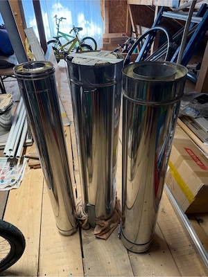 3buc. Cos de fum INOX