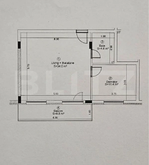 Apartament 2 camere, 50,2 mp utili, Balcon 8,8 mp, garaj, Zona Eroilor - imagine 4