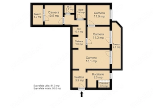 4 Camere | Combinație Rară | Vizavi de Plaza România - imagine 10