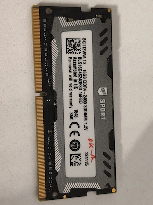 Ram laptop 16Gb DDR4 Crucial sport