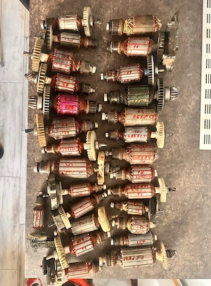 Lot 28 rotoare scule electrice defecte / nefuncționale – pentru piese / recuperare cupru